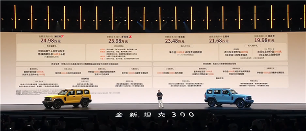 最畅销的国产硬派越野车 全新一代坦克300上市：19.98万起