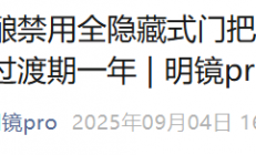 好啊！隐藏式门把手可能要完蛋啦