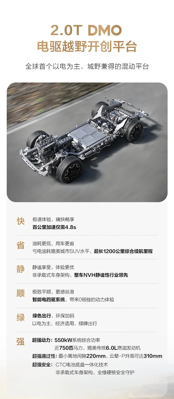 2.0T DMO平台+全功能版云辇-P!方程豹豹8配置首次曝光